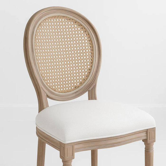 Pack de 2 Sillas de Comedor Madera Acolchada Luis XV