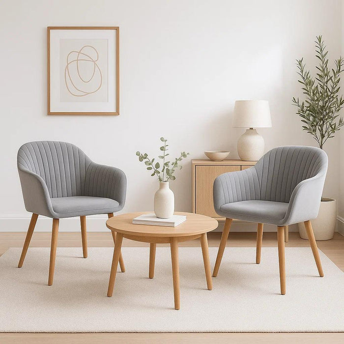 Pack de 2 Butacas Sitiales Poltronas Diamante Terciopelo - Gris