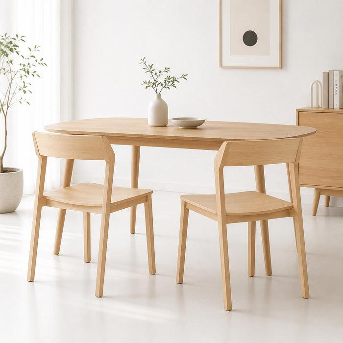 Pack de 2 Sillas de Comedor Madera Rover Viena Natural