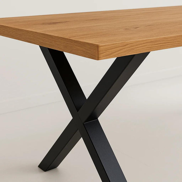 Mesa industrial Color Madera y Metal Cross 180x90