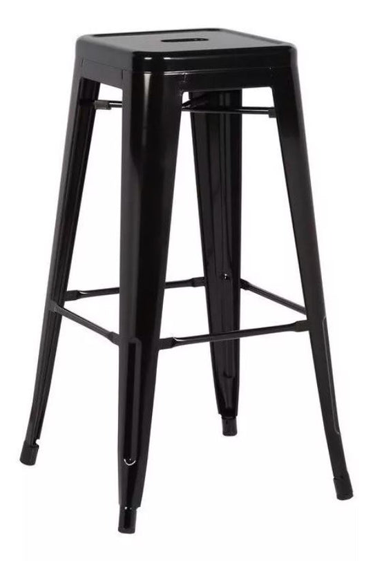 Taburete Tolix sin respaldo 77 cm negro