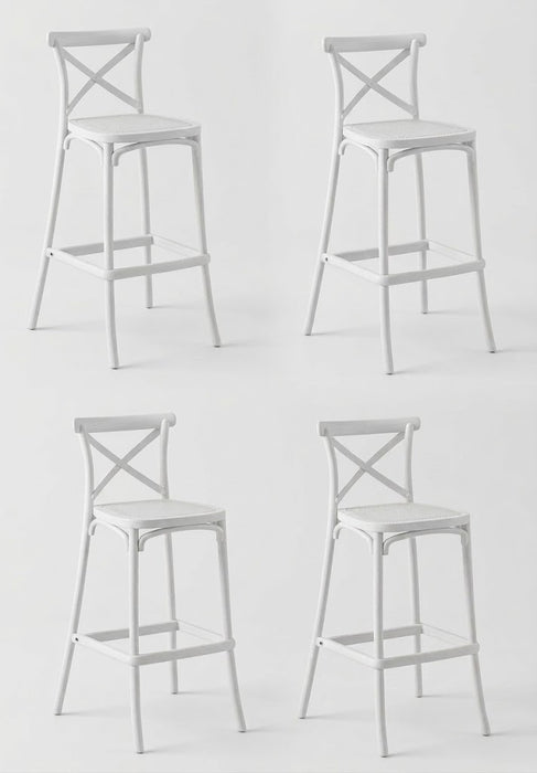 Kit 4 pisos PP Crossback Retro blanco