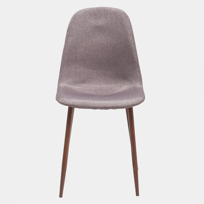 Mesa comedor Cross rectangular nogal 145 cm + 6 sillas Cross canela/nogal