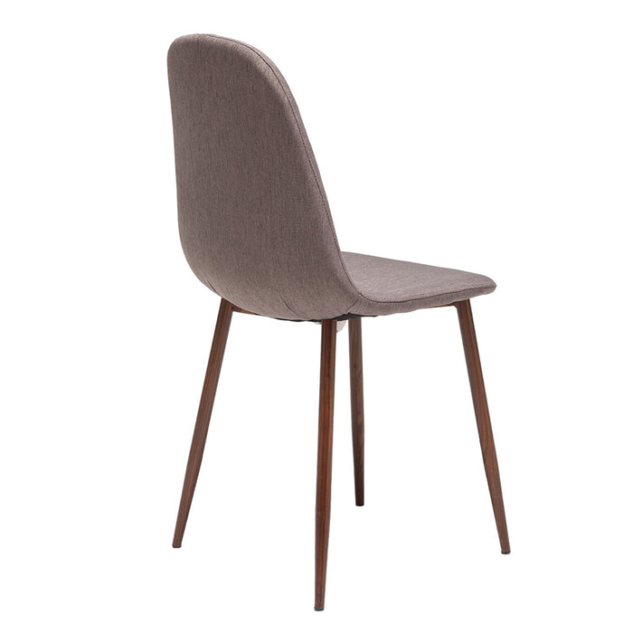 Mesa comedor Cross rectangular nogal 145 cm + 6 sillas Cross canela/nogal