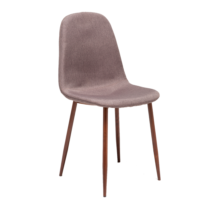Mesa comedor Cross rectangular nogal 145 cm + 6 sillas Cross canela/nogal