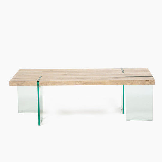 Mesa centro Technique rectangular natural 120x60x38 cm